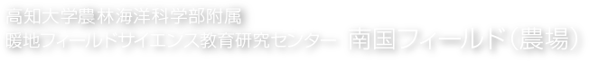 高知大学農林海洋科学部付属 暖地フィールドサイエンス教育研究センター 南国フィールド（農場）